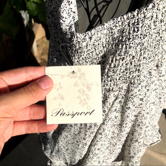 Passport floral summer Midi Dress w/shirred back - Picture 10 of 13